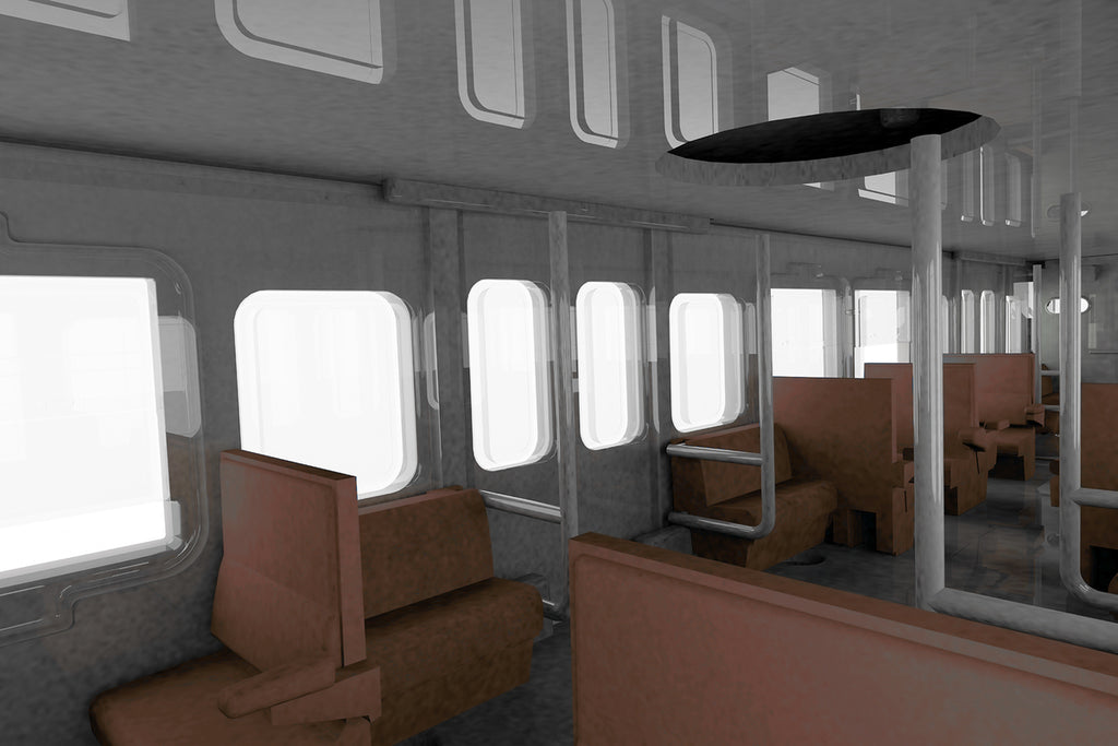 PLUM 1/80 半交叉座椅內裝套裝A（棕）Semi-Cross Seat Interior Set A (Brown)《鐵道模型》