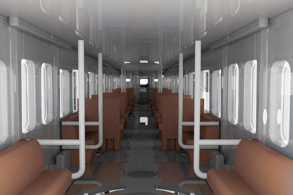 PLUM 1/80 半交叉座椅內裝套裝A（棕）Semi-Cross Seat Interior Set A (Brown)《鐵道模型》