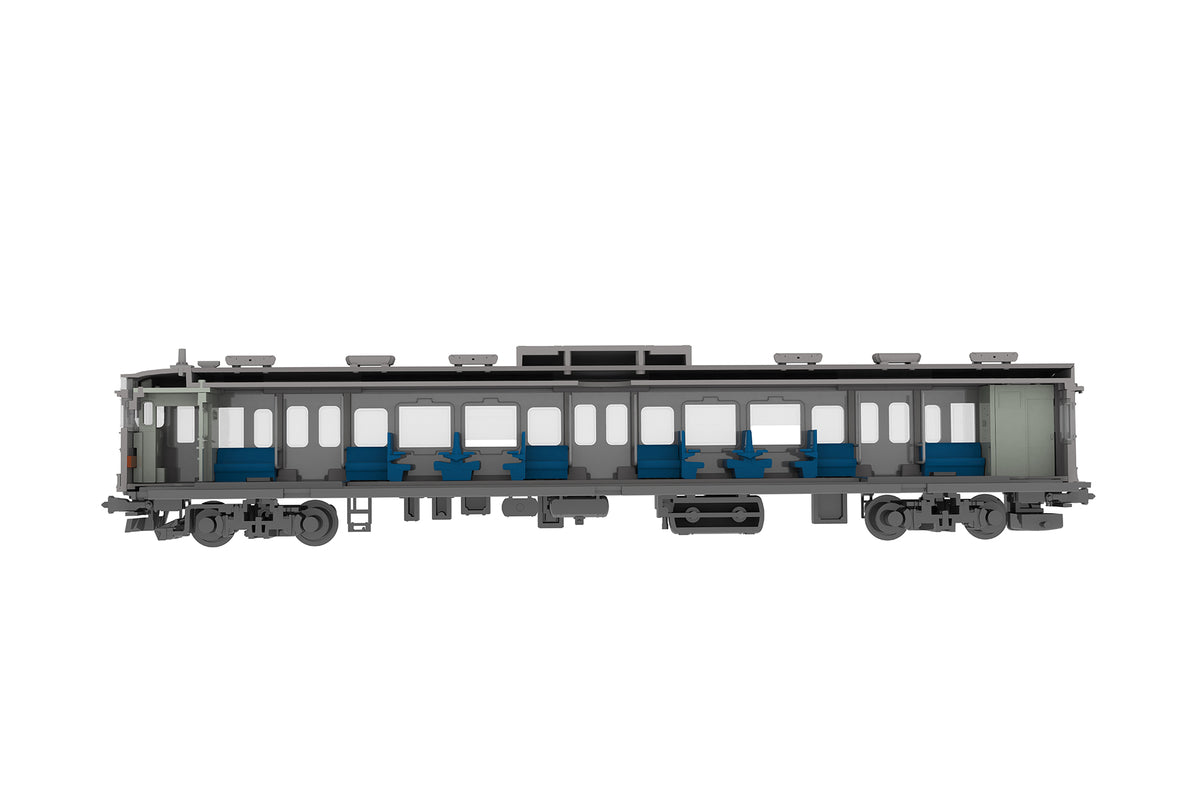 [Re-release] PLUM 1/80 Semi-Cross Seat Interior Set A (Blue) — Railway Model Kit